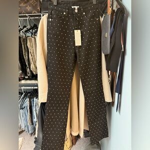 Gianni Bini Black Jeans with Silver Studs
